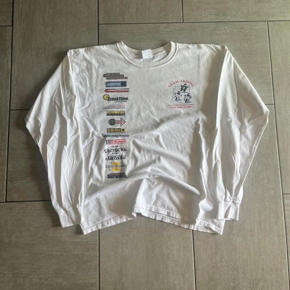 Gildan Other - Gildan Team Arizona Motorcycle Training White Long Sleeve Graphic Tee L 22x25